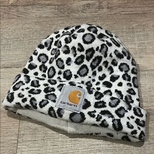 Carhartt Snow Leopard Beanie - Black and White